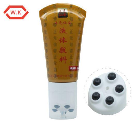 D40mm PE Massage Roller Ball Tube Bian Stone Angled Head Roller Ball Applicator for Body Massage Custom Color Printing OEM Manufacturer